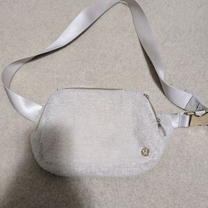 Lululemon Athletica Cream Sherpa Crossbody Bag